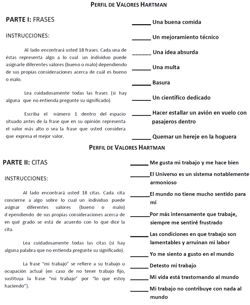 Prueba de Valores de Robert Schirokauer Hartman