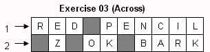 More than one definition (Horizontal) Crossword Puzzles: exercise-more than one definition