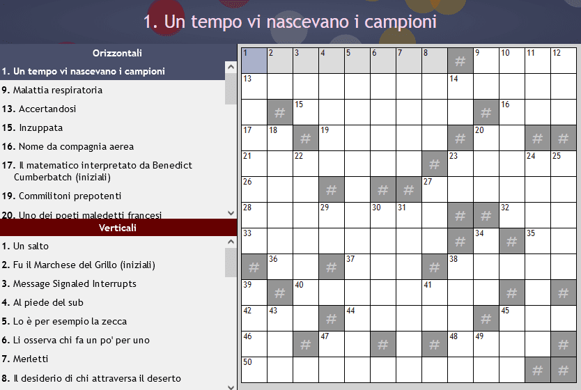 Cruciverba online