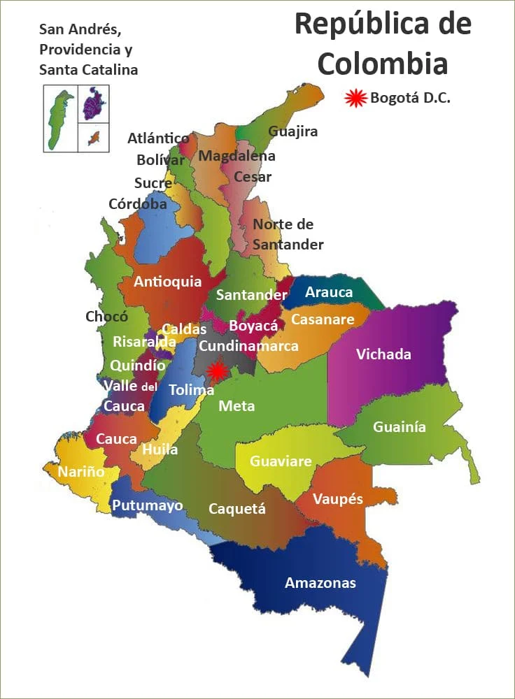 mapa/map Colombia