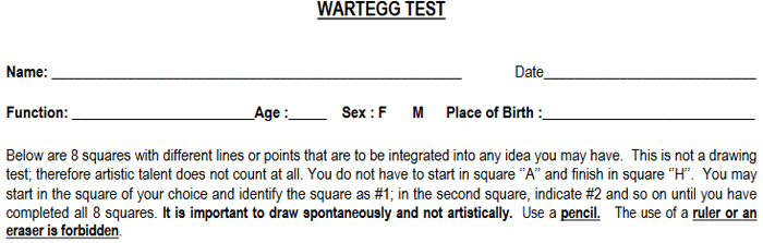 Ehrig Wartegg Test based on Drawings